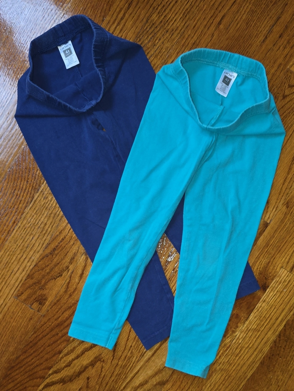 Carter's Teal and Navy Girls' Stretch Leggings Set